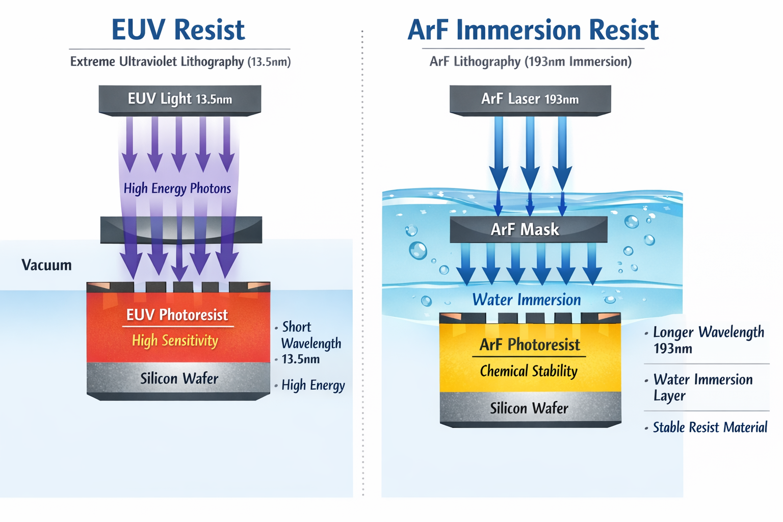 EUV vs ArF Immersion Resist